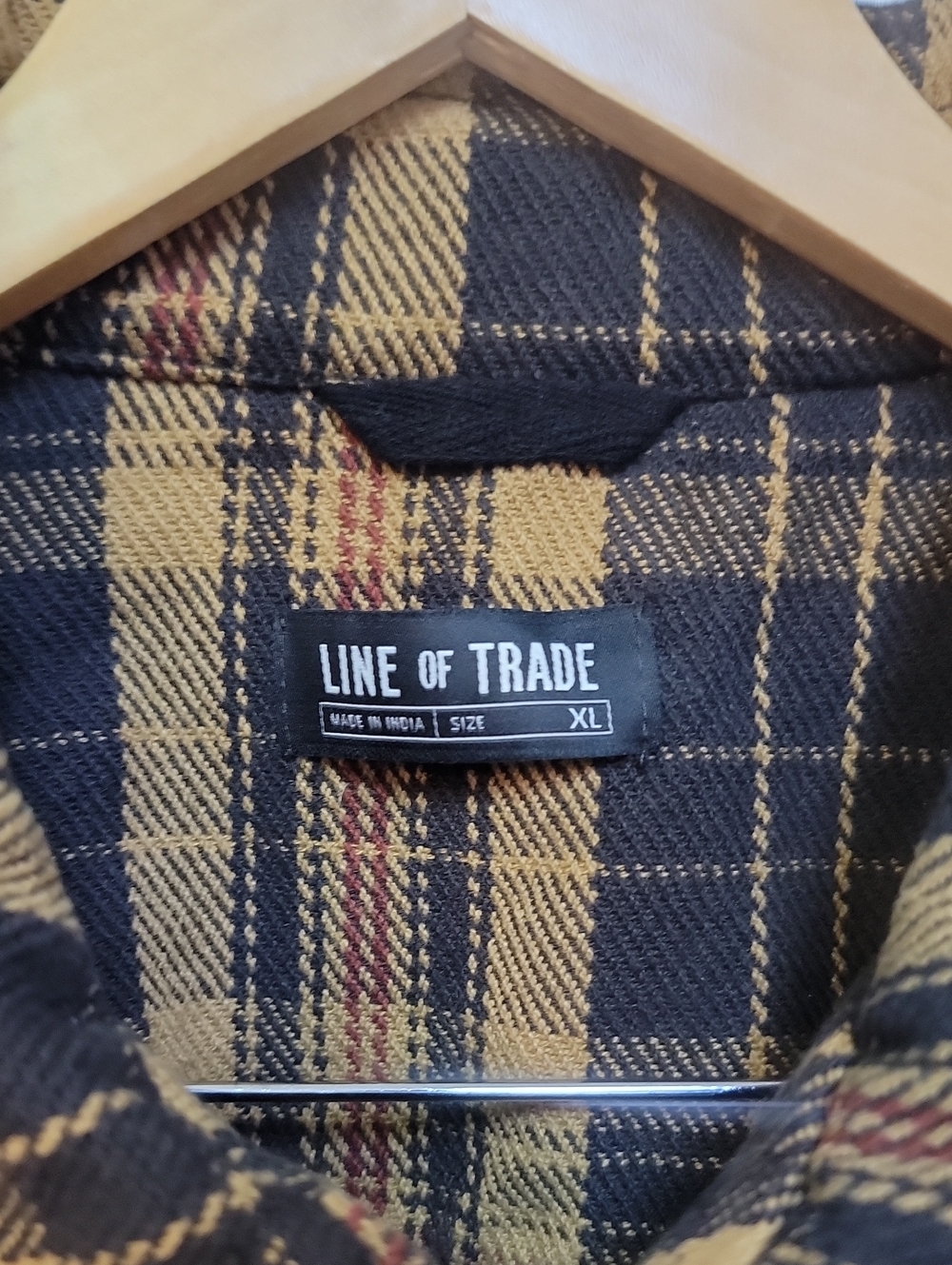 Bespoke Post| Line Of Trade |Men's Brown Plaid Workshirt Jacket - Picture 3 of 12